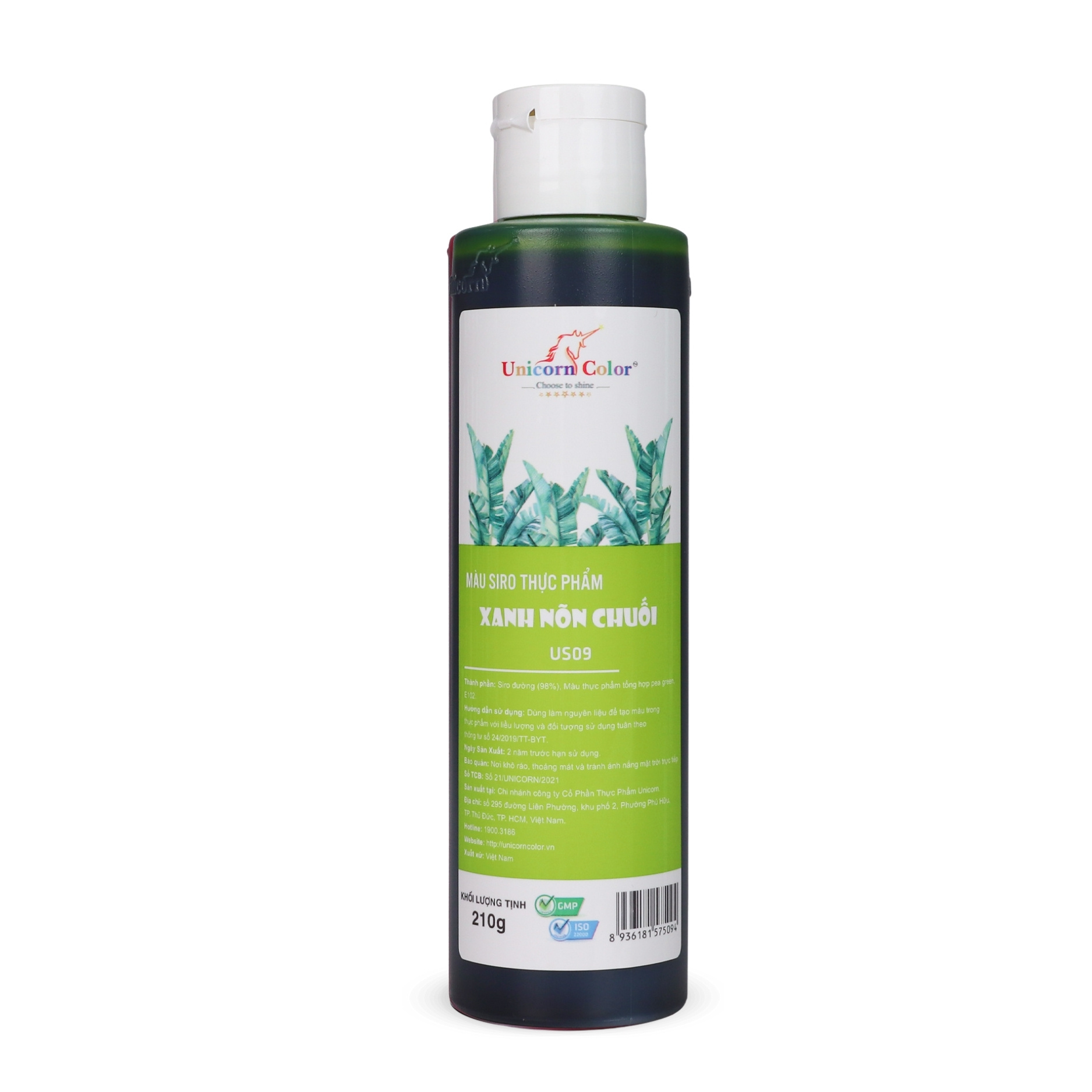 Màu Siro Unicorn Xanh Nõn Chuối 210g