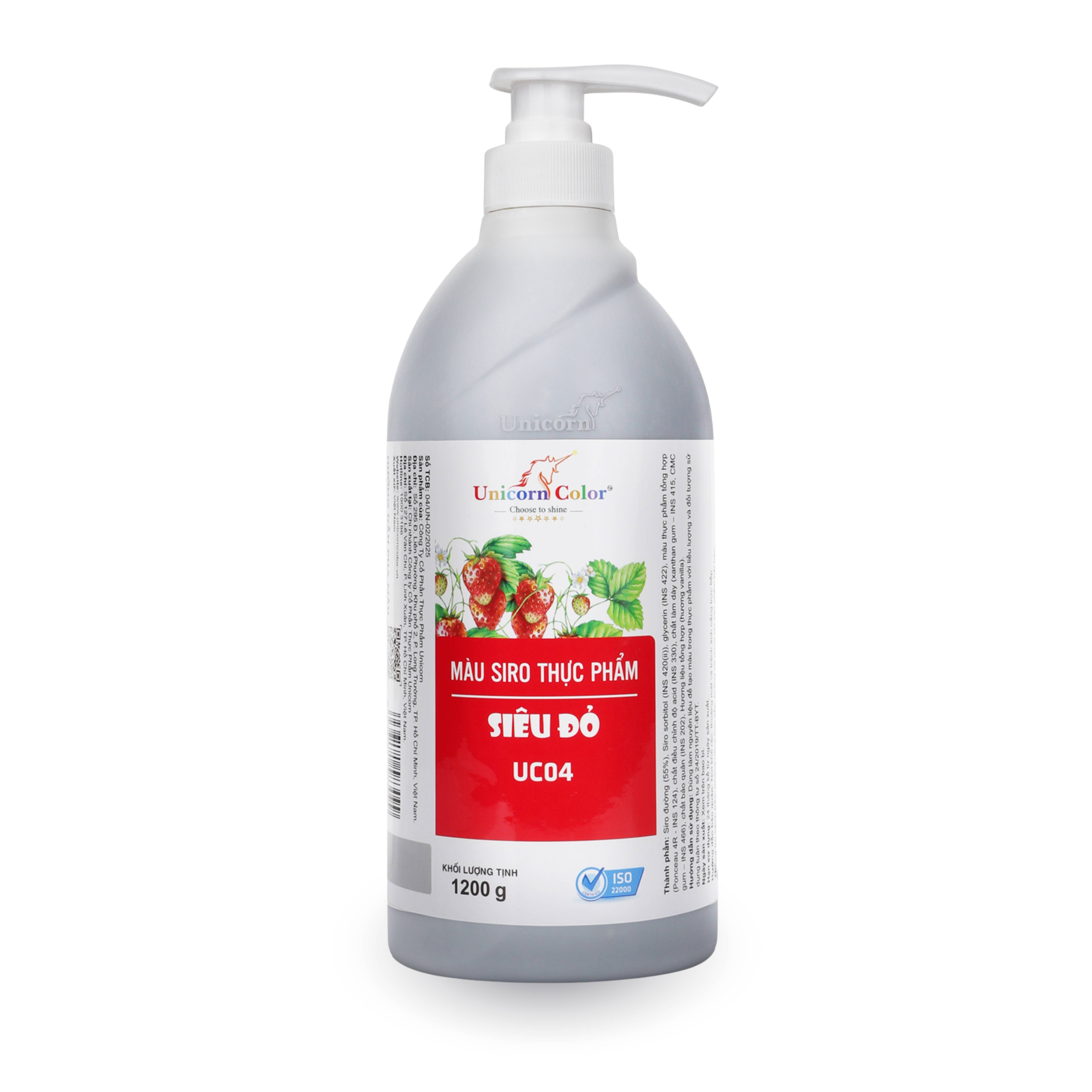 Màu Siro Unicorn Siêu Đỏ 1200g
